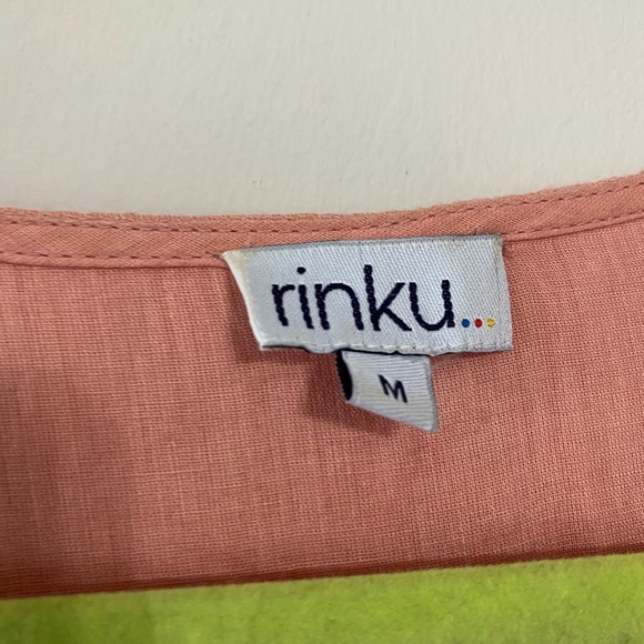 Rinku Dalamal Peach Toned Layered Tunic - Picture 7 of 9